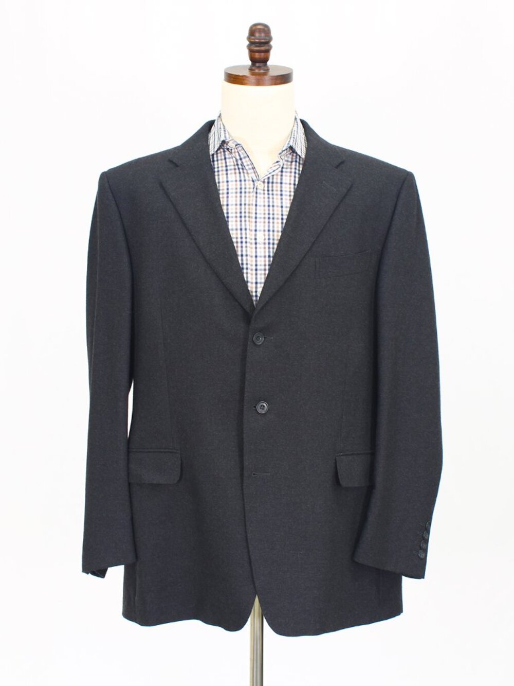 Dunhill 46L Gray Blazer Sport Coat Jacket 3-Button Solid Y494